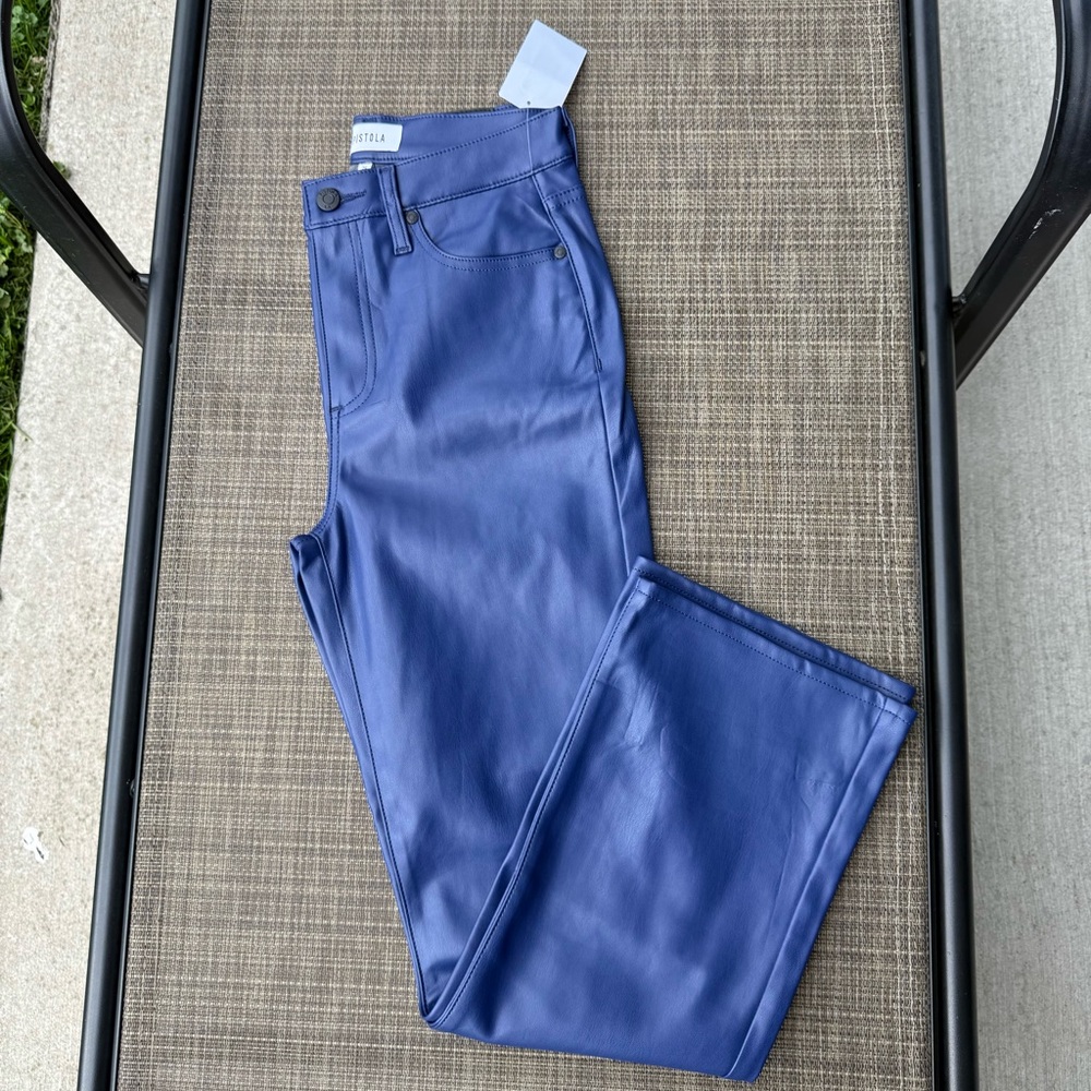 Pistola Royal Blue Leather Pants nwt